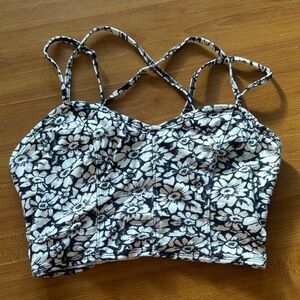 Hollister Black and White Floral Top